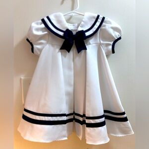 Rare Editions Sailor Dress White & Navy Sailor Dress Patriot Dress